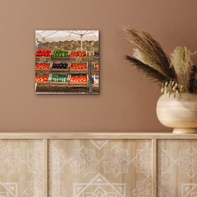 aluminium wall art - Food - Market - Fresh - Eten - Markt - Vers aluminium wit klein
