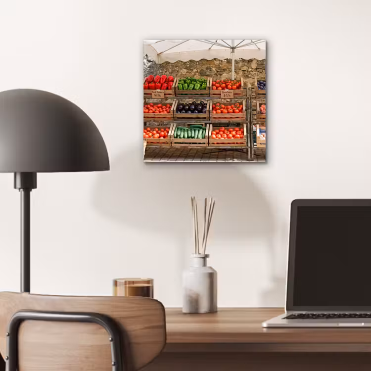aluminium wall art - Food - Market - Fresh - Eten - Markt - Vers aluminium wit klein