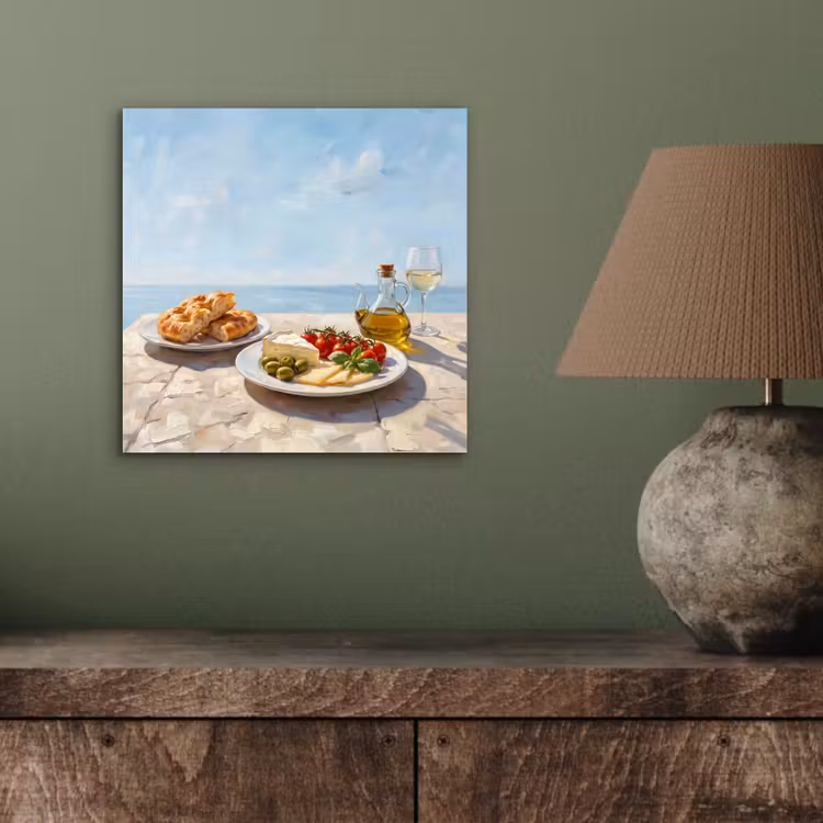 Eten - Middellandse Zee - Natuur - Geschilderd aluminium wit klein -sfeer2