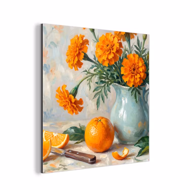 aluminium wall art - Food - Orange - Art - Eten - Oranje - Kunst aluminium wit klein