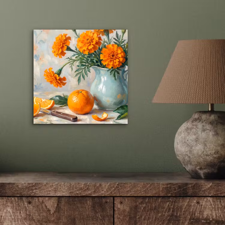 aluminium wall art - Food - Orange - Art - Eten - Oranje - Kunst aluminium wit klein