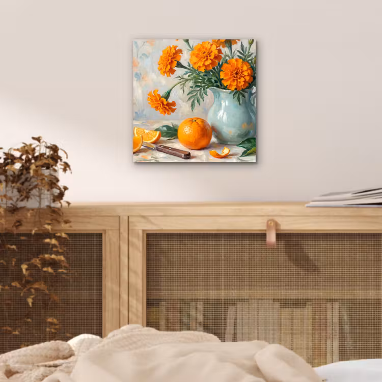 aluminium wall art - Food - Orange - Art - Eten - Oranje - Kunst aluminium wit klein