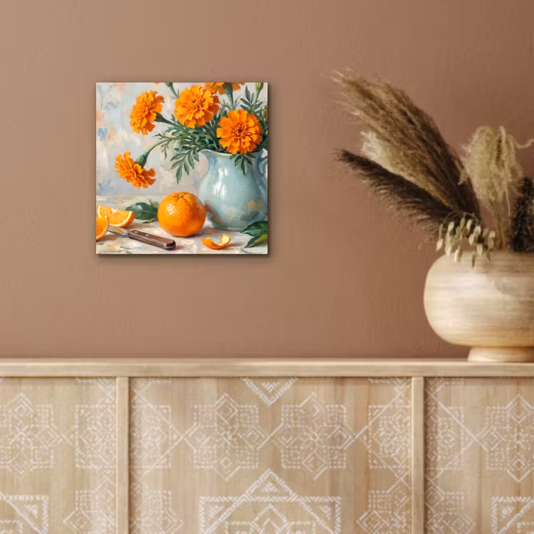 aluminium wall art - Food - Orange - Art - Eten - Oranje - Kunst aluminium wit klein