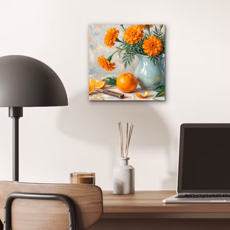 aluminium wall art - Food - Orange - Art - Eten - Oranje - Kunst aluminium wit klein