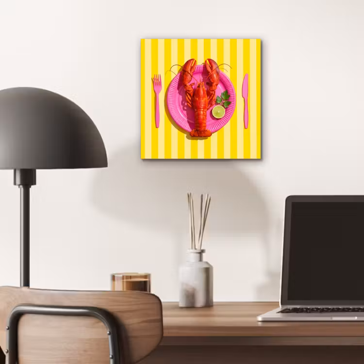 Eten - Roze - Geel - Modern - Culinaire aluminium wit klein -sfeer5
