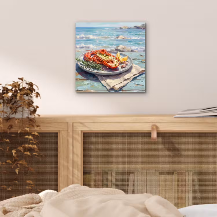 Eten - Zee - Kust - Modern - Blauw aluminium wit klein -sfeer3