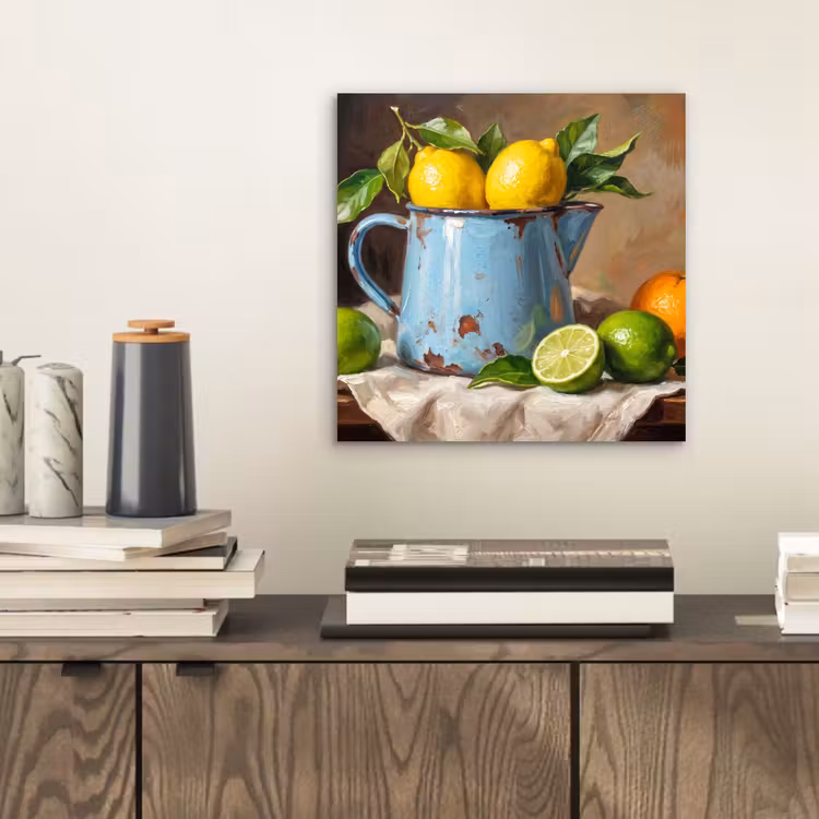 aluminium wall art - Food - Still Life - Classical - Eten - Stilleven - Klassiek aluminium wit klein
