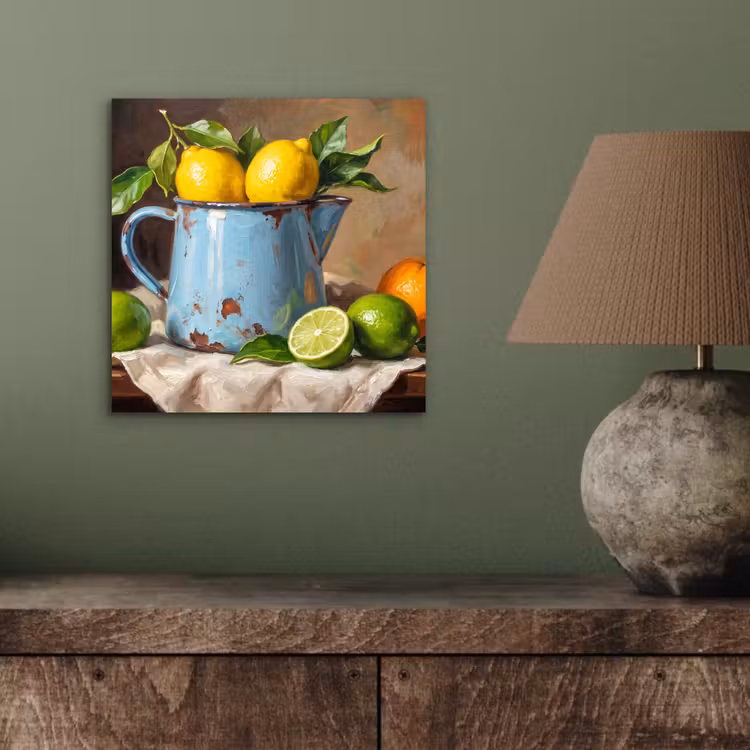 aluminium wall art - Food - Still Life - Classical - Eten - Stilleven - Klassiek aluminium wit klein