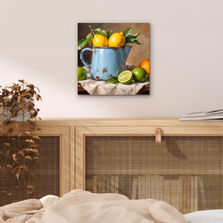 aluminium wall art - Food - Still Life - Classical - Eten - Stilleven - Klassiek aluminium wit klein