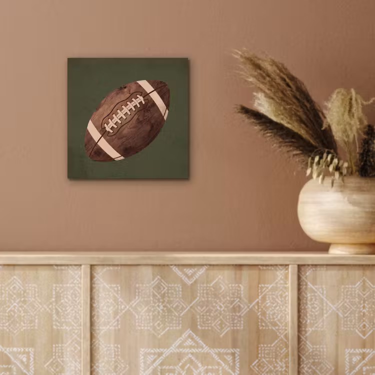 Football - Hout - Sport - Groen aluminium wit klein -sfeer4