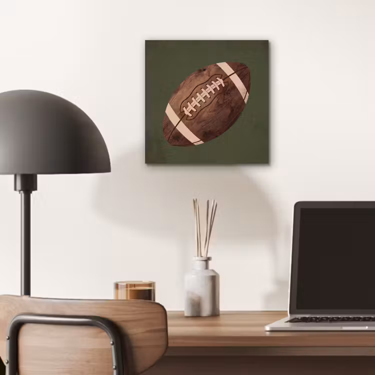 Football - Hout - Sport - Groen aluminium wit klein -sfeer5