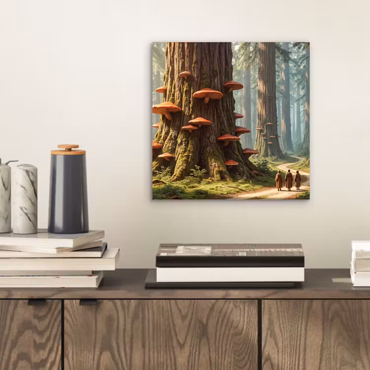aluminium wall art - Forest - Trees - Nature - Bos - Bomen - Natuur aluminium wit klein