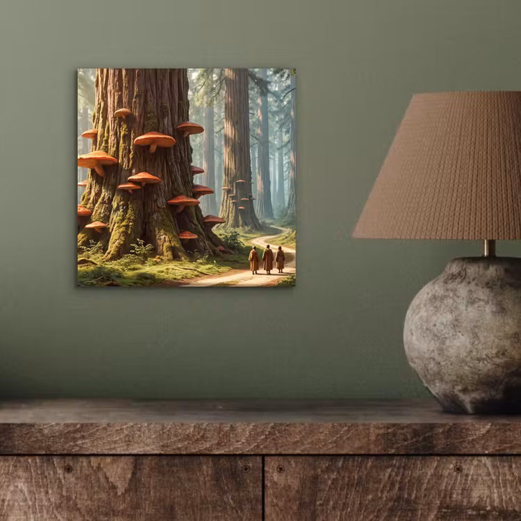 aluminium wall art - Forest - Trees - Nature - Bos - Bomen - Natuur aluminium wit klein