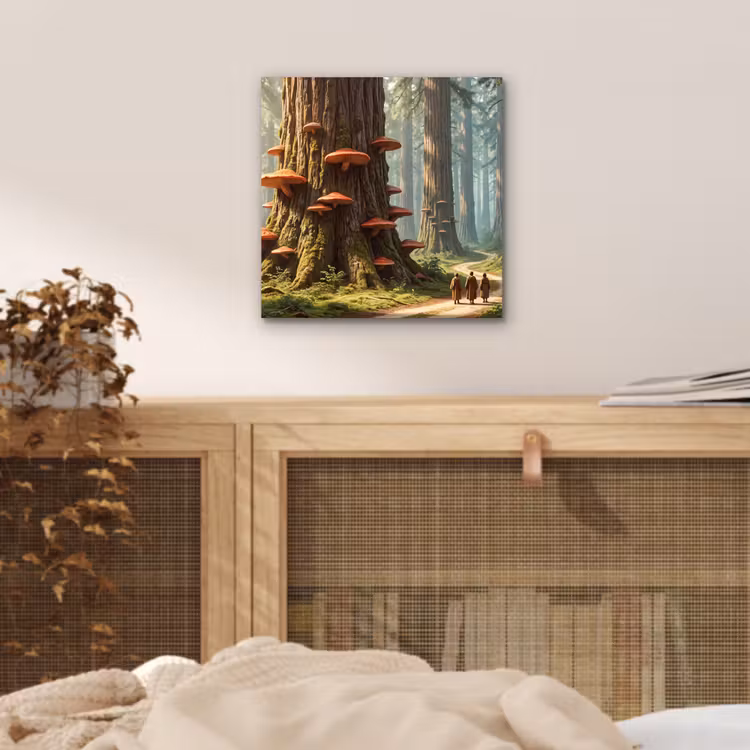 aluminium wall art - Forest - Trees - Nature - Bos - Bomen - Natuur aluminium wit klein
