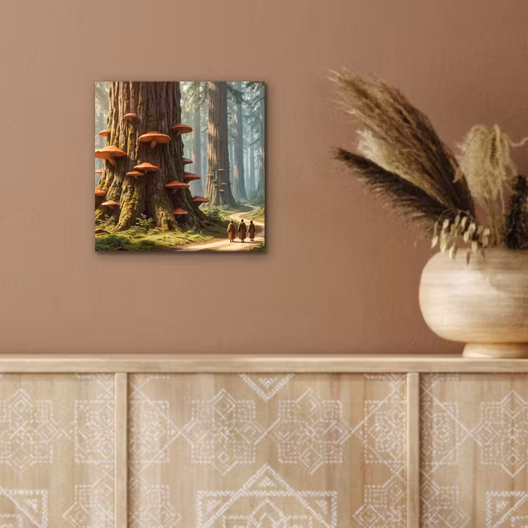 aluminium wall art - Forest - Trees - Nature - Bos - Bomen - Natuur aluminium wit klein