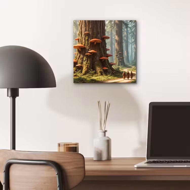 aluminium wall art - Forest - Trees - Nature - Bos - Bomen - Natuur aluminium wit klein