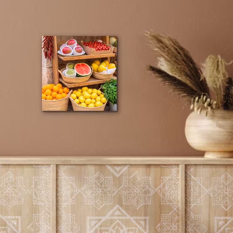 aluminium wall art - Fruit - Market - Fresh - Fruit - Markt - Vers aluminium wit klein