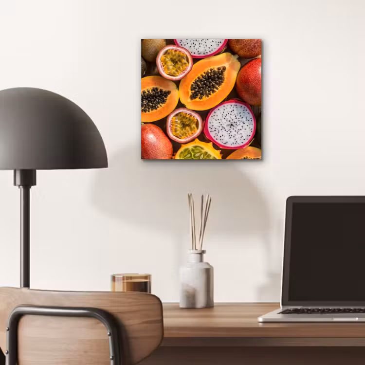Fruit - Geopend - Tropisch - Eten - Kleurrijk aluminium wit klein -sfeer5