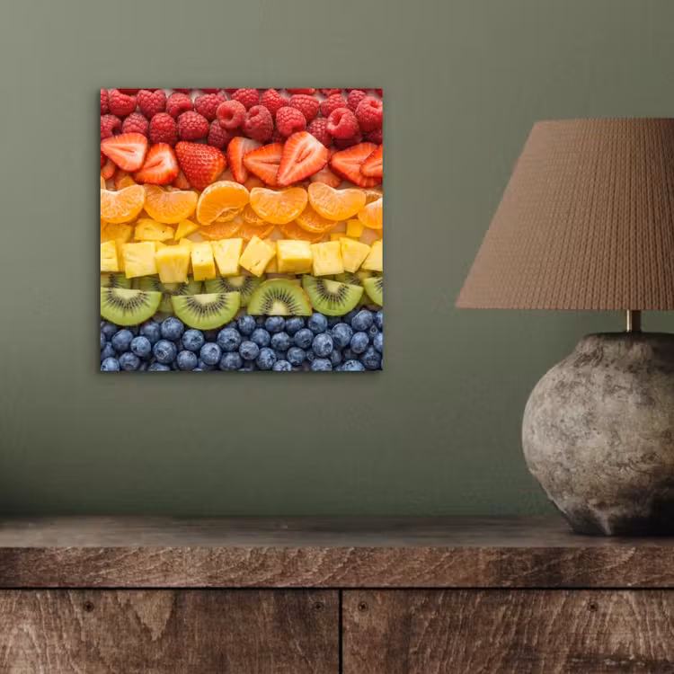Fruit - Regenboog - Gezond - Kleurrijk aluminium wit klein -sfeer2
