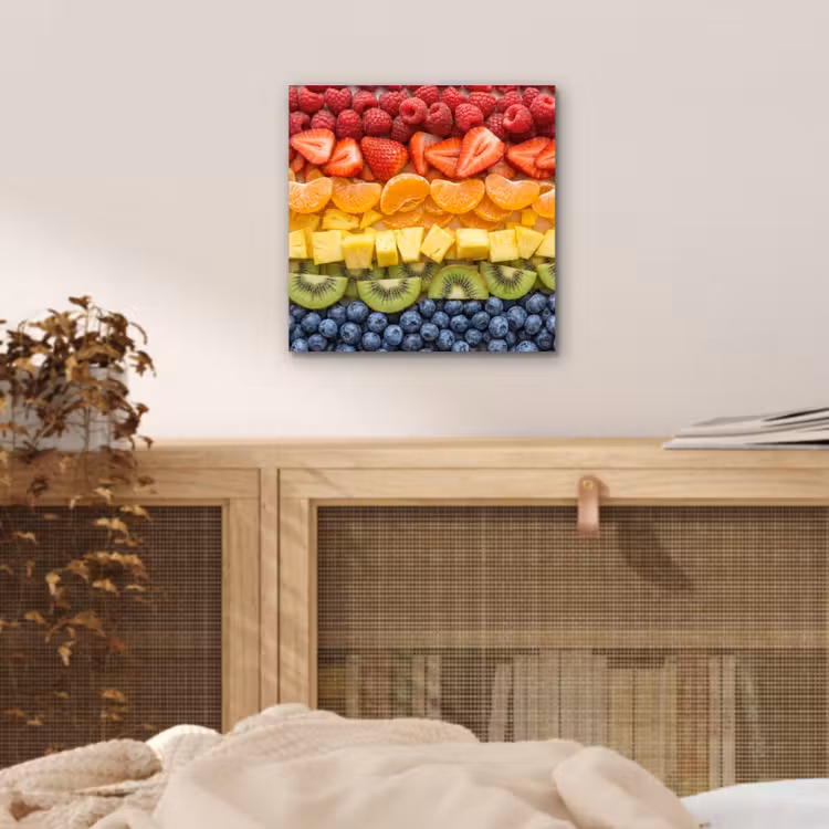 Fruit - Regenboog - Gezond - Kleurrijk aluminium wit klein -sfeer3