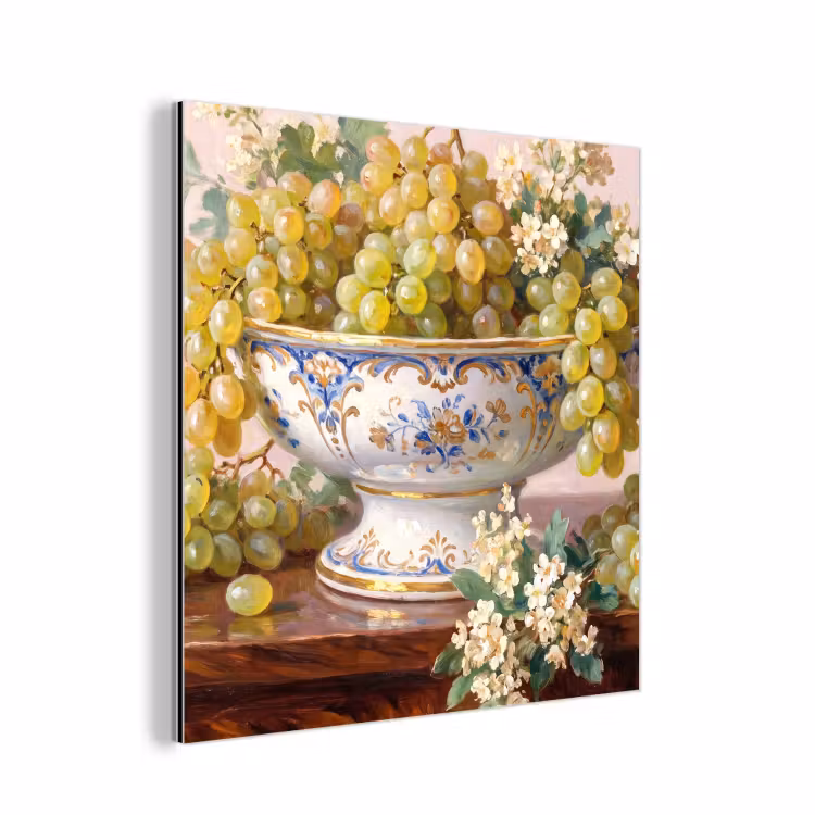 aluminium wall art - Fruit - Still Life - Classical - Fruit - Stilleven - Klassiek aluminium wit klein