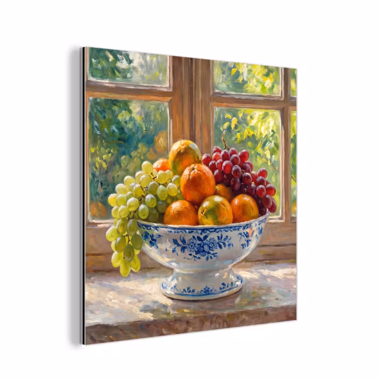 aluminium wall art - Fruit - Windowsill - Nature - Fruit - Vensterbank - Natuur aluminium wit klein