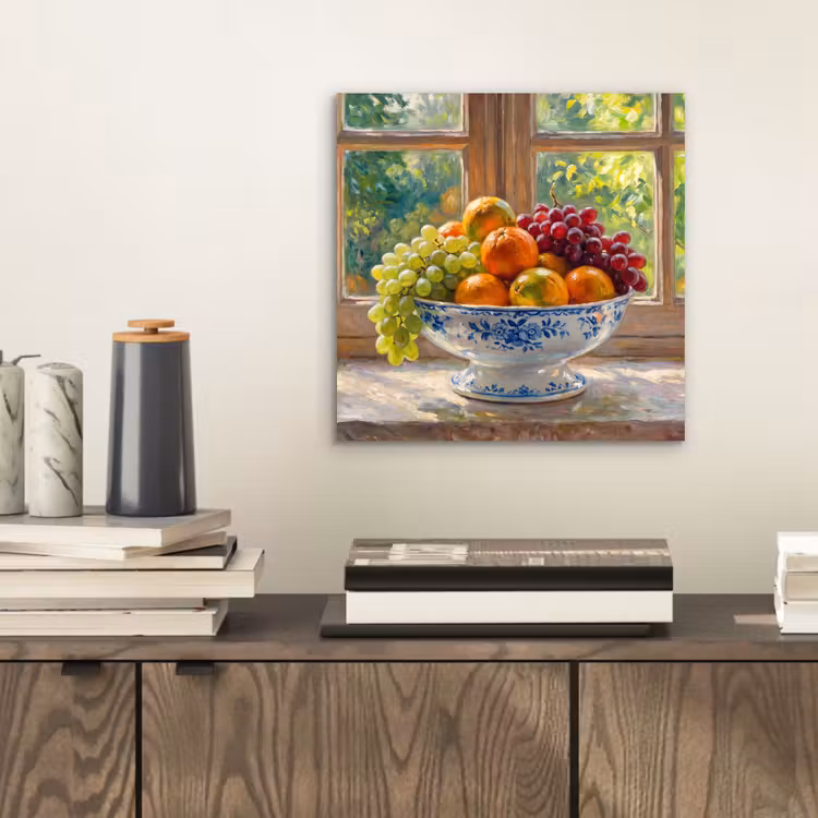aluminium wall art - Fruit - Windowsill - Nature - Fruit - Vensterbank - Natuur aluminium wit klein