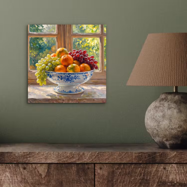 aluminium wall art - Fruit - Windowsill - Nature - Fruit - Vensterbank - Natuur aluminium wit klein