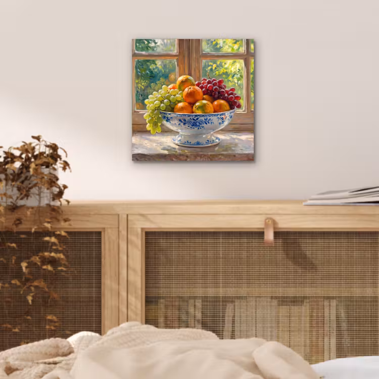aluminium wall art - Fruit - Windowsill - Nature - Fruit - Vensterbank - Natuur aluminium wit klein
