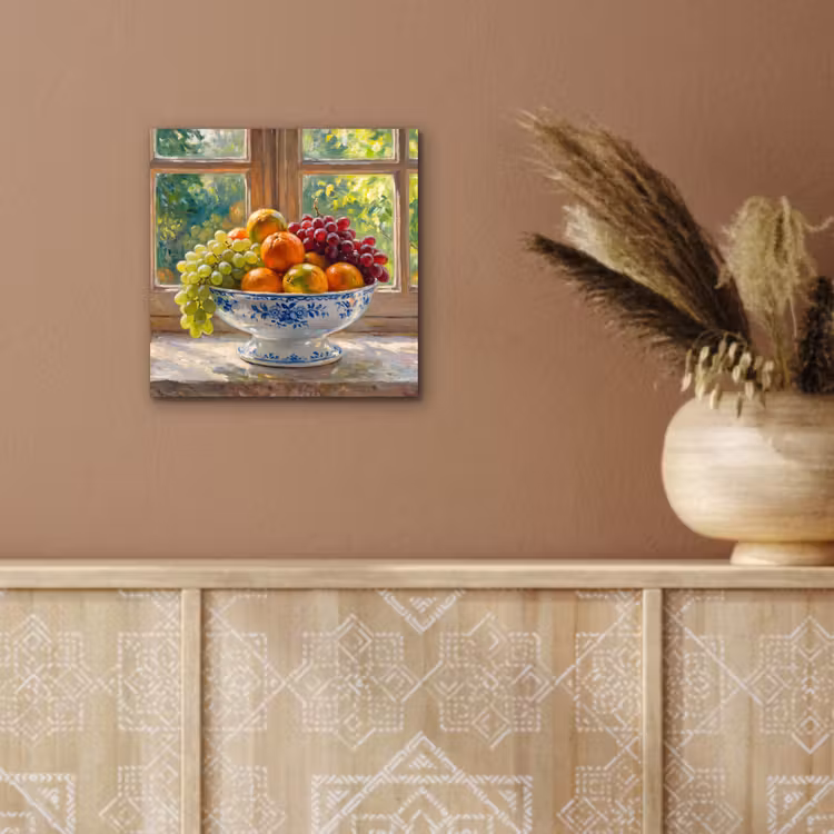 aluminium wall art - Fruit - Windowsill - Nature - Fruit - Vensterbank - Natuur aluminium wit klein