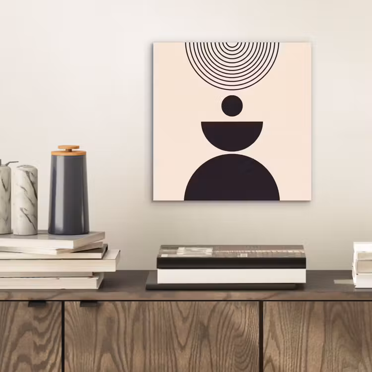 aluminium wall art - Geometric Balance - Art - Geometrische balans - Kunst aluminium wit klein
