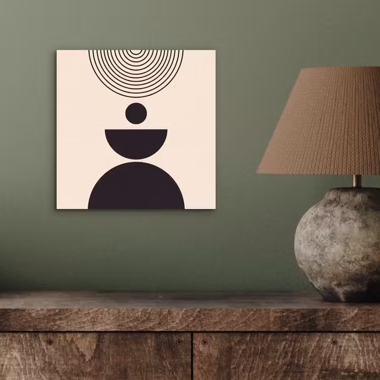 aluminium wall art - Geometric Balance - Art - Geometrische balans - Kunst aluminium wit klein