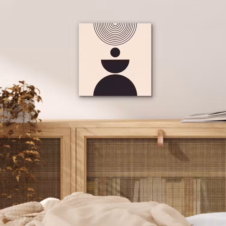 aluminium wall art - Geometric Balance - Art - Geometrische balans - Kunst aluminium wit klein