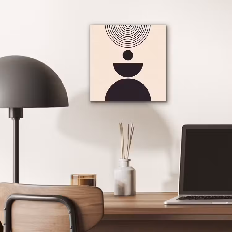 aluminium wall art - Geometric Balance - Art - Geometrische balans - Kunst aluminium wit klein