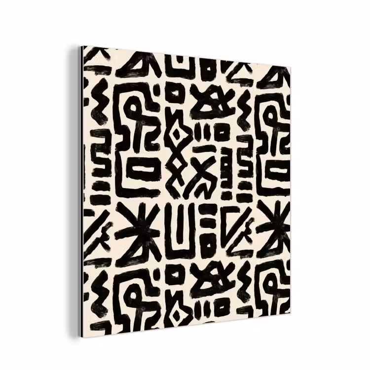 Geometrisch - Figuren - Zwart aluminium wit klein 46 -3d