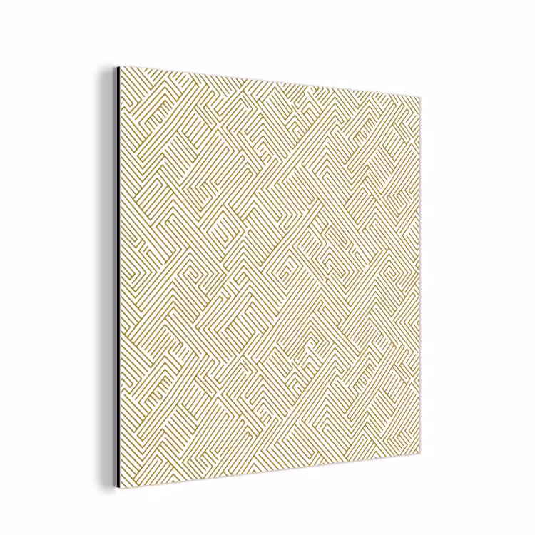 Geometrisch - Lijnen - Groen aluminium wit klein 46 -3d