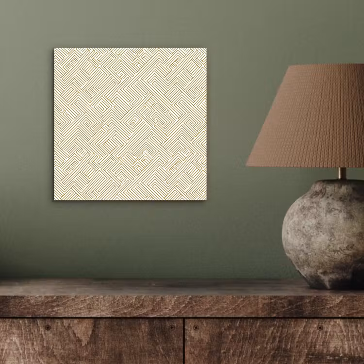 Geometrisch - Lijnen - Groen aluminium wit klein 46 -sfeer2