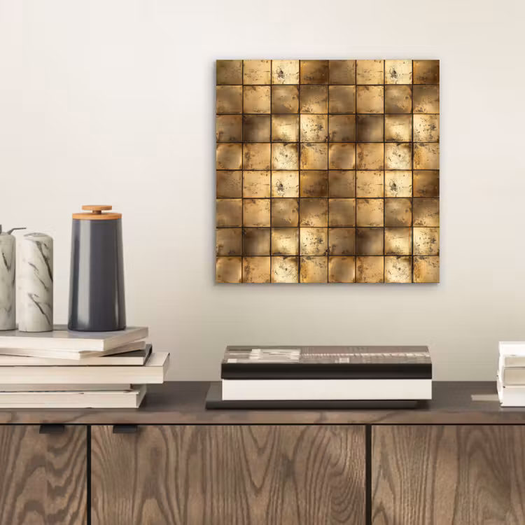 Geometrisch - Tegels - Goud aluminium wit klein 46 -sfeer1
