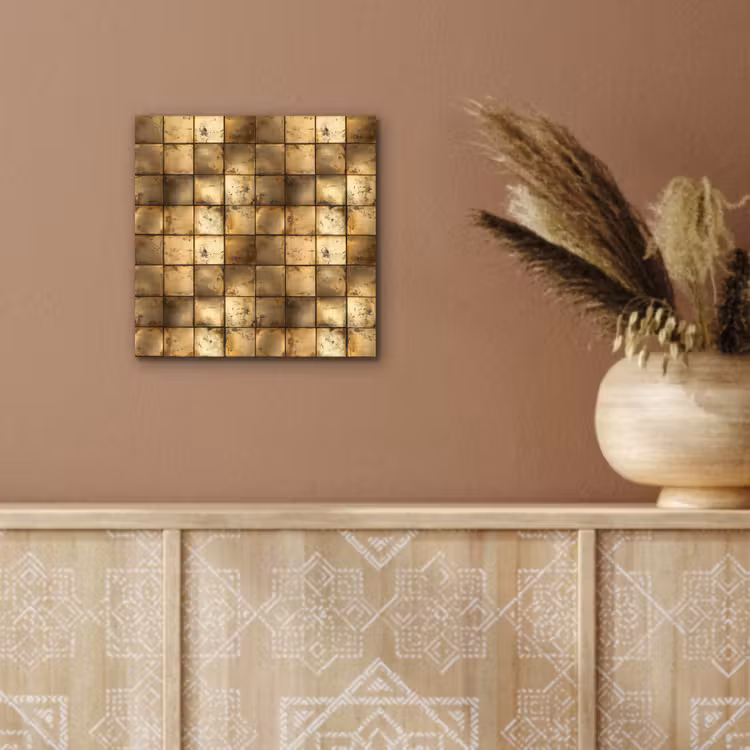Geometrisch - Tegels - Goud aluminium wit klein 46 -sfeer4