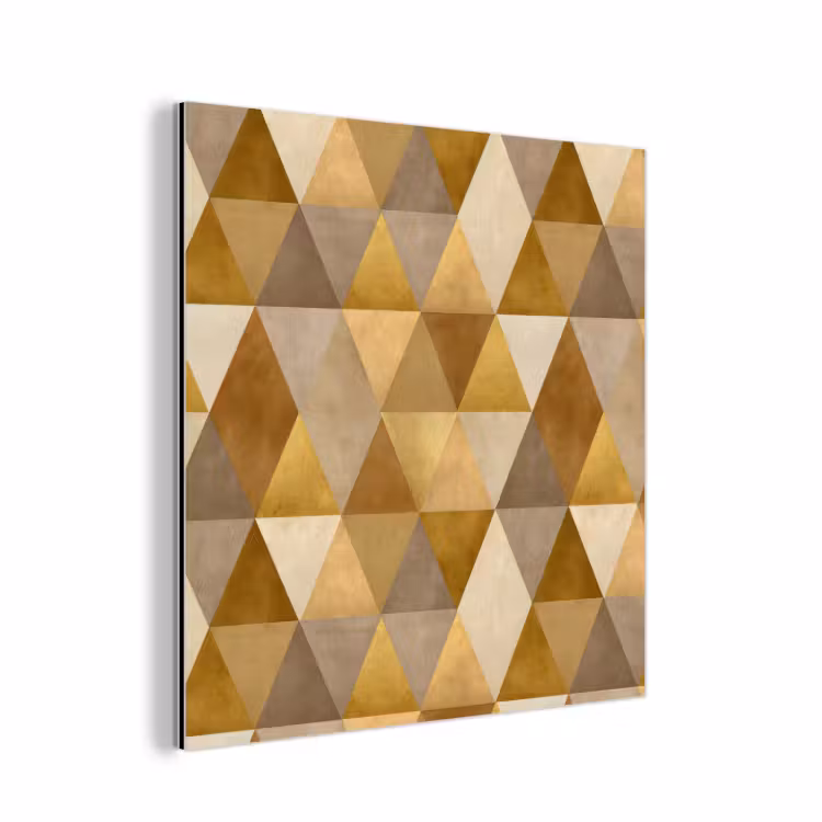 Geometrisch - Driehoek - Goud aluminium wit klein 46 -3d