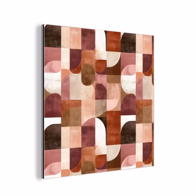 Geometrie - Modern - Retro aluminium wit klein 46 -3d