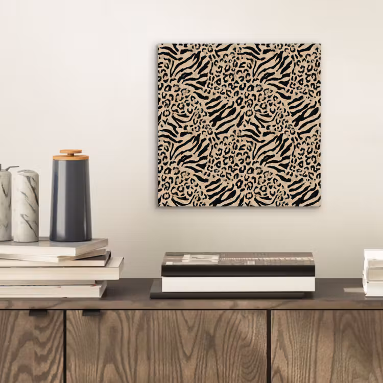 Giraf - Zebra - Motief - Bruin aluminium wit klein 46 -sfeer1