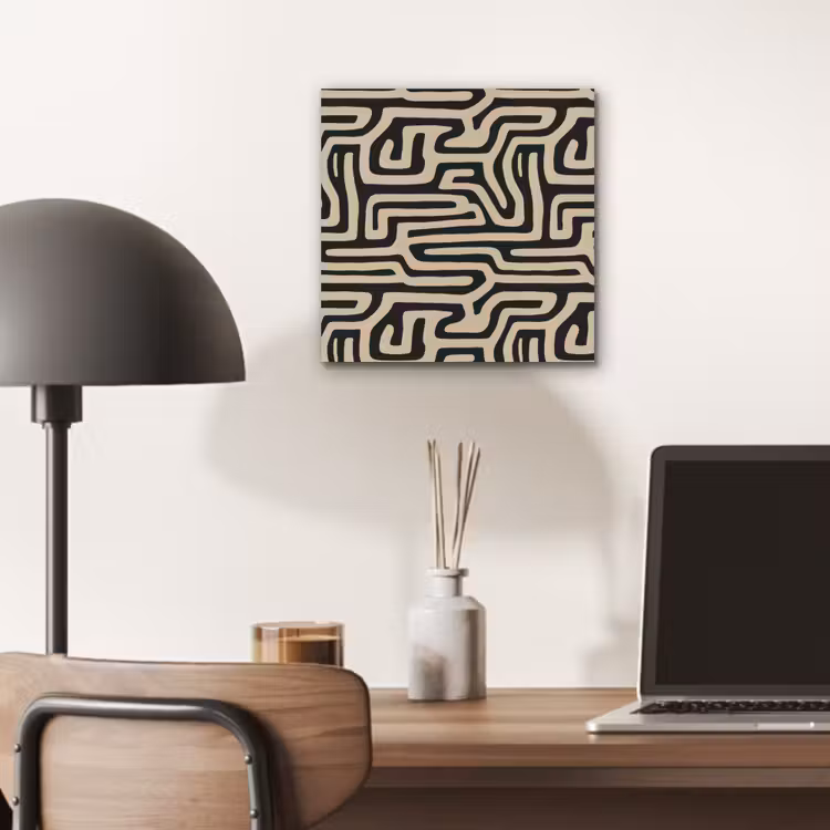 Grafisch - Lijnen - Zwart aluminium wit klein 46 -sfeer5
