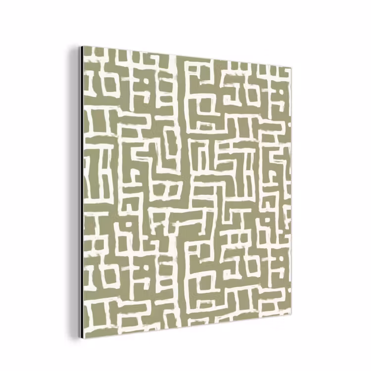 Grafisch - Patroon - Groen aluminium wit klein 46 -3d