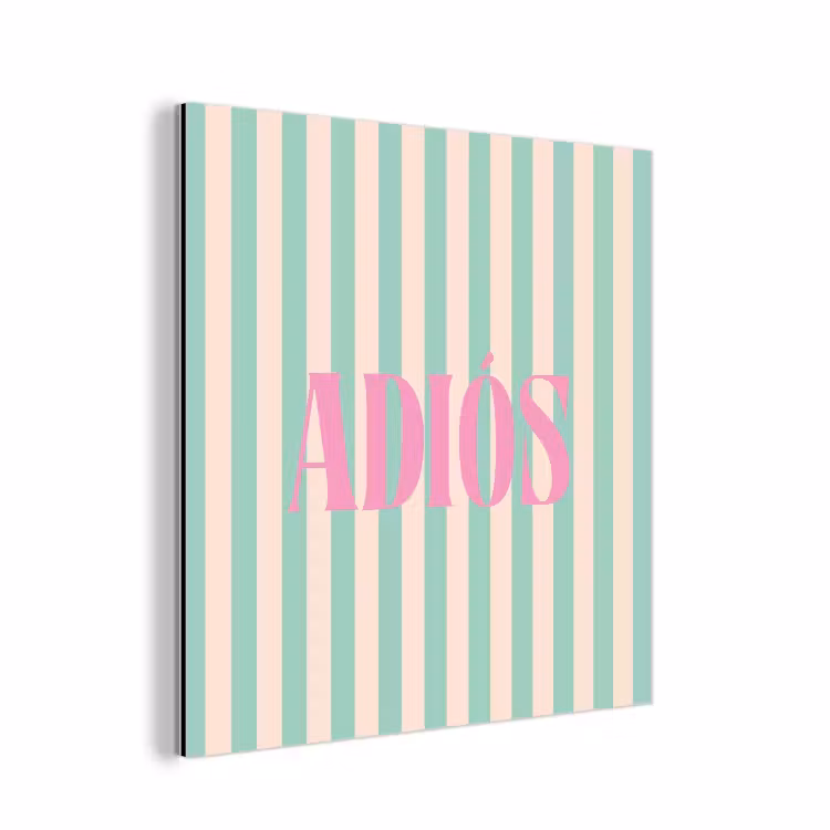 Groen - Strepen - Roze - Adiós aluminium wit klein -3d