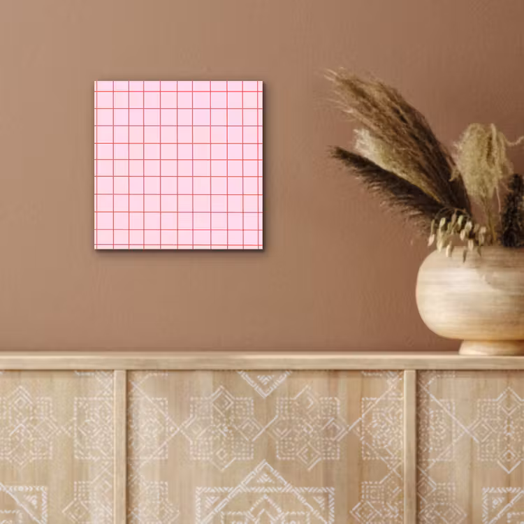 Raster - Patroon - Roze aluminium wit klein 46 -sfeer4