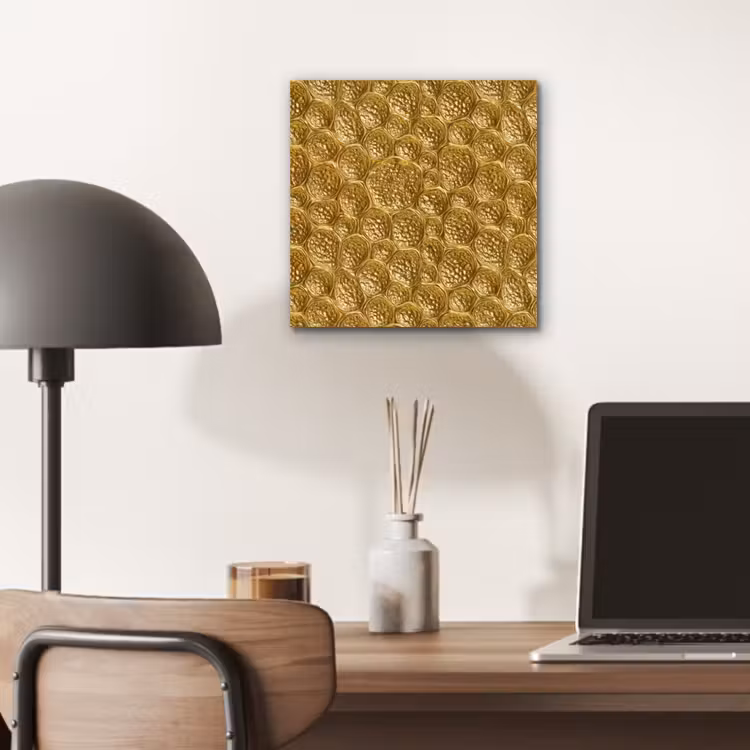 Gehamerd - Mozaïek - Antiek - Goud aluminium wit klein 46 -sfeer5