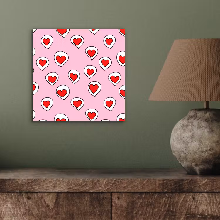 Hartjes - Patroon - Rood aluminium wit klein 46 -sfeer2