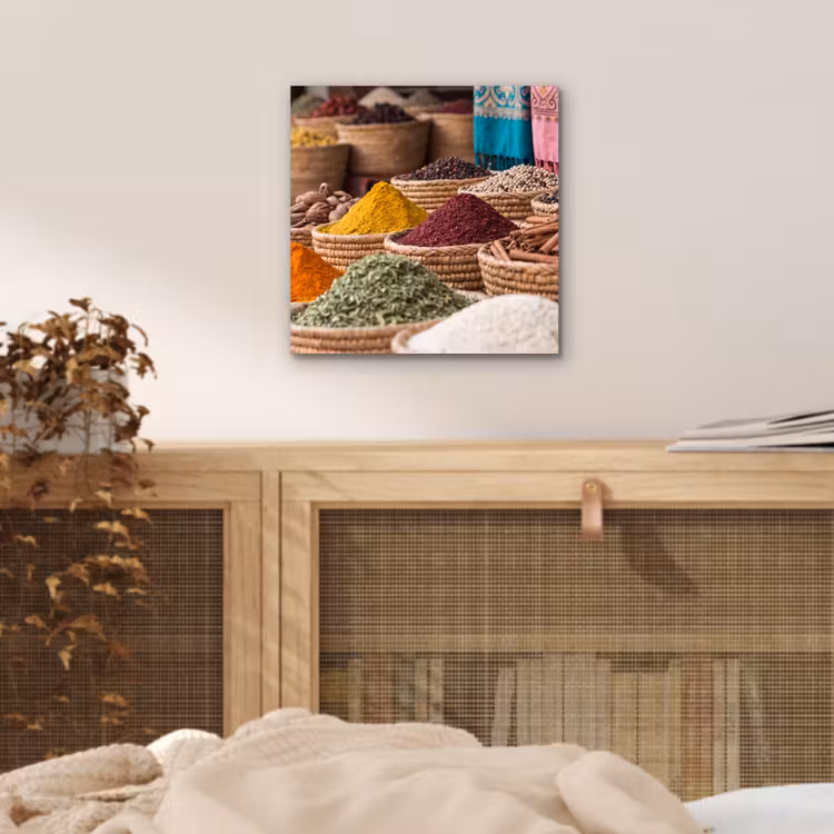 aluminium wall art - Herbs - Baskets - Oriental - Kruiden - Manden - Oosters aluminium wit klein