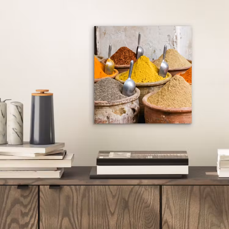aluminium wall art - Herbs - Jars - Asian - Kruiden - Potten - Oosters aluminium wit klein